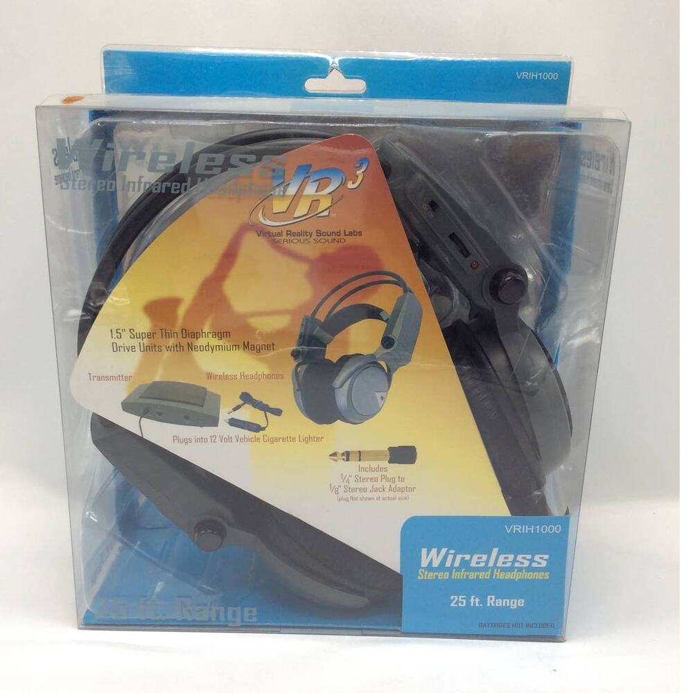 Wireless Infrared Headphones Virtual Reality Sound Labs NIB